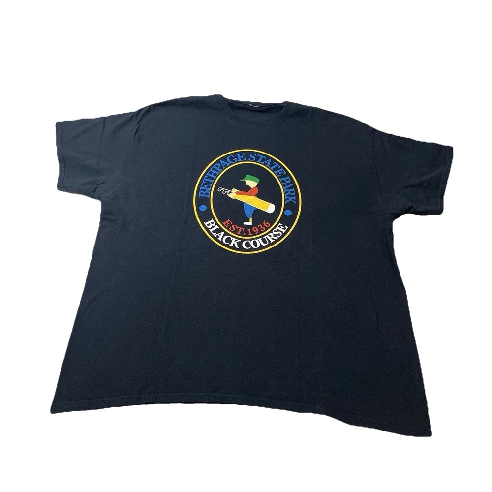 Bethpage State Park Black Course Est 1936 Logo Tshirt Sz XL Double Sided Cotton